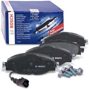 Placute de frana Bosch BP1505 pentru fata, cu senzor de uzura, set 4 bucati