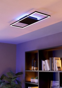 Plafoniera LED inteligenta EGLO Calagrano-Z, 64x24 cm, lumina reglabila, negru - Img 5