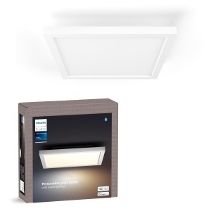 Plafoniera LED inteligenta Philips Hue White Ambiance Aurelle, 30x30 cm, lumina alba reglabila, alb