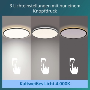 Plafoniera LED Philips Ozziet SceneSwitch Negru 36W - Img 4