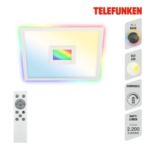 Plafoniera LED TELEFUNKEN 24W, dimabila, RGB, 2200lm, alba - Img 2