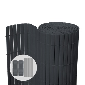 Plasa de protectie VOUNOT 100 x 300 cm, PVC gri, rezistenta la vant