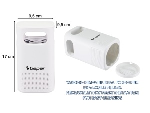 Plasa de tantari LED BEPER P206ZAN101 cu ventilator, silentioasa si portabila, fara utilizarea substantelor chimice, usor de curatat, cablu USB inclus - Img 3