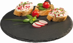 Platou rotund din naturschiefer APS 968, 22 cm, grosime 4-7 mm - Img 4