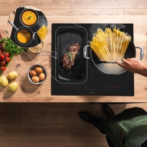 Plita cu inductie Cecotec Bolero Squad I 4700, 7400 W, 4 zone de gatit, Touch Slider - Img 6