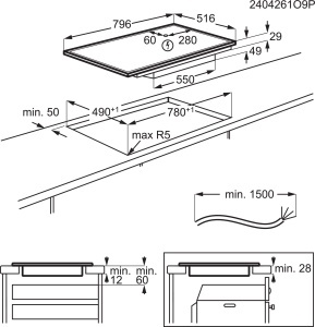 Plita inductie AEG TI84IF0FRB 80cm FlexBridge PowerSlide Hob2Hood - Img 3