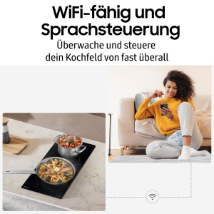Plita Inductie Autonoma Samsung NZ32BG2005FKU1, 2 Zone, 30 cm, Wi-Fi, Negru - Img 4