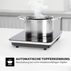 Plita simpla cu inductie ProfiCook(r) | Incalzire rapida prin inductie | ECO-Salvati | Senzor tactil | Plita cu 10 niveluri de putere | Cronometru | Plita cu protectie la supraincalzire | PC-EKI 1062 - Img 5