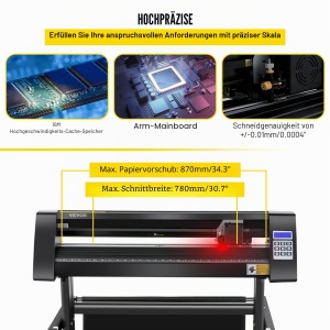 Plotter de taiere VEVOR 870 mm, putere 95 W, cu suport si software Signmaster - Img 5