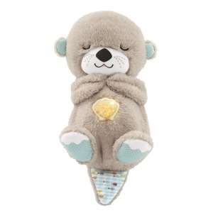 Plus cu sunete Fisher-Price Schlummer Otter, pentru bebelusi, material moale, muzica si lumini