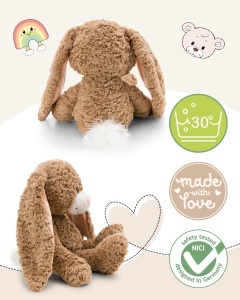 Plush Hase NICI Lopino 25cm - Culoare Brown, Moale si Jucaus - Img 3