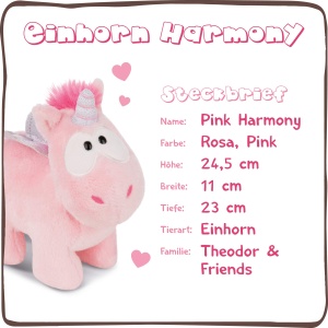 Plush Unicorn NICI Pink Harmony 22 cm Jucarie de plus pentru copii, roz - Img 3