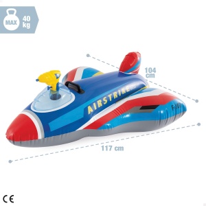 Pluta Intex Jet Fighter 57531NP, 112 x 91 x 41 cm, Capacitate 40 kg, Culoare AlbastruRosu - Img 5