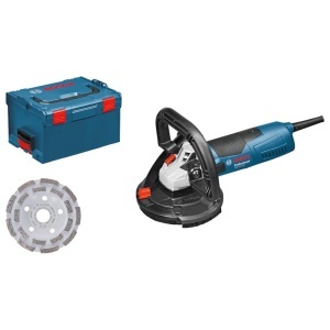 Polizor profesional pentru beton Bosch GBR 15 CAG incl roata diamantata 125mm 3x inel de perie de schimb decalaj cheie cu doua gauri L-BOXX