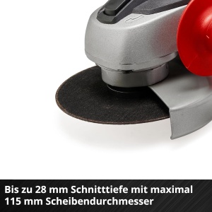 Polizor unghiular Einhell TC-AG 18115 Li 18V cu acumulator 40Ah si incarcator - Img 7