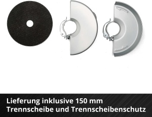 Polizor unghiular profesional cu acumulator Einhell AXXIO 18/150 Power X-Change (18 V, 700 W, diametru disc 150 mm, adancime de taiere 40 mm, fara perii, pornire usoara, inclusiv discul de taiere, fara baterie) - Img 7