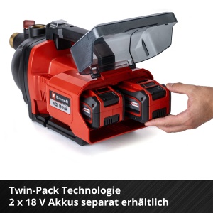 Pompa de gradina fara fir Einhell AQUINNA 36/30 Power X-Change (2 x 18V, intrerupator ECO in 2 trepte, umplere cu apa si dop de scurgere, protectie termica, maner de transport, fara baterii si incarcator) - Img 6