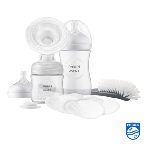 Pompa de san manuala Philips AVENT SCD43060, BPA-free, cu 2 sticle de 260ml si 125ml - Img 2