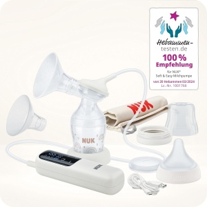 Pompa electrica de san NUK Soft Easy, cu accesorii din silicon, compacta si silentioasa - Img 6