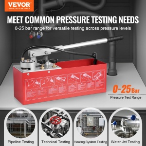 Pompa hidraulica manuala VEVOR RP-25 25 Bar rezervor 10L sistem cu dublu ventil - Img 2