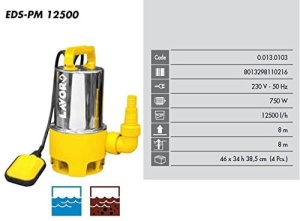 Pompa submersibila de gradina EDS-PM 12500, 750W, 12500 lh, 8m - Img 4