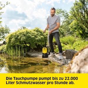 Pompa submersibila pentru apa murdara Karcher SP 22.000, debit: 22.000 l/h, adancime de imersie: max. 7 m, pentru apa murdara cu particule de pana la 30 mm, inaltime apa reziduala: 35 mm, presiune: 0,8 bar - Img 2
