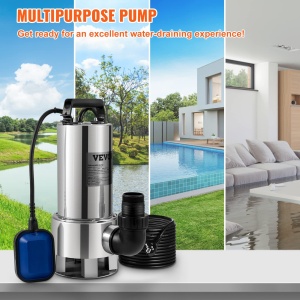 Pompa submersibila VEVOR, 1300W, 20000 Lh, Inox, IPX8 - Img 2