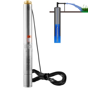Pompa submersibila VEVOR 4SDM410 750W 71 m3h cablu 91m otel inoxidabil