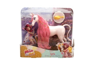 Ponei Simba 109480094 - Mia and Me Einhorn Lyria, 25cm, cu accesorii de coafat