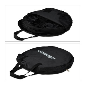 Porti de fotbal pliabile Relaxdays, set 2 buc, 77 x 122 x 83 cm, negru - Img 5