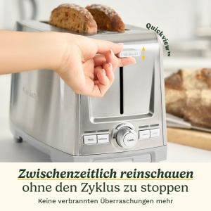 Prajitor de paine Cuisinart Core Collection, 2 felii, functii multiple, inox - Img 5