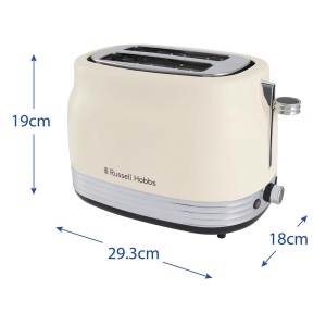 Prajitor de paine Russell Hobbs 28650-56, 900W, 6 trepte de rumenire, Creme - Img 9
