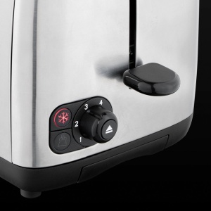 Prajitor de paine Russell Hobbs [pentru 2 felii] Adventure Stainless Steel (fante de paine prajita foarte largi, inclusiv accesoriu pentru chifle, 6 niveluri de rumenire + functie de dezghetare si reincalzire, functie lift & look, 850W) 24080-56 - Img 4