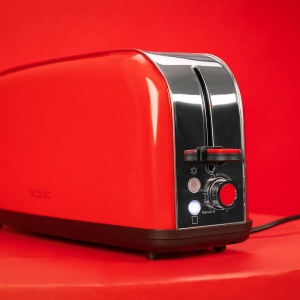 Prajitor de paine vertical Cecotec cu 1 fanta lunga Toastin time 850 rosu lung 850 W 2 felii de paine fanta lata de 38 cm atasament pentru chifle si t - Img 7