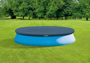 Prelata pentru piscina Intex Easy Set O 366 cm cu orificii de drenaj si fixare simpla - Img 2