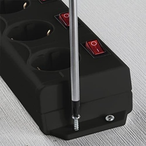 Prelungitor Hama 6 Prize Schimbabile Individual Protectie Supratensiune Negru - Img 14
