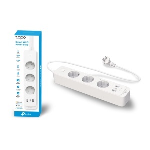 Prelungitor inteligent TP-Link Tapo P300, 3 prize, 2 USB, 1 Type-C, Alb