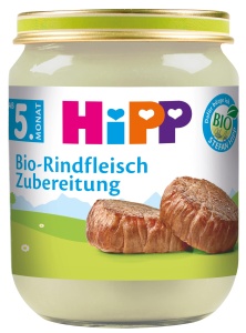 Preparat din carne de vita HiPP Bio, 6 x 125 g, fara conservanti