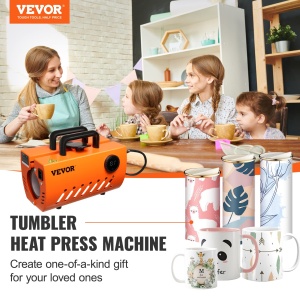 Presa de sublimare VEVOR 620W pentru cani 11-30 oz culoare negru tehnologie inovatoare - Img 2