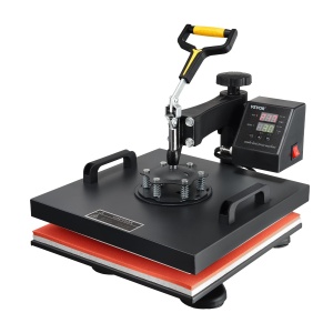 Presa termica VEVOR TLM12001, 38 x 38 cm, 1500 W, Rosu si Negru - Img 8
