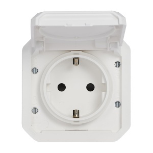Priza de exterior Legrand Plexo New, 16A, 250V, IP44, UltraAlb - Img 3