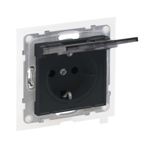 Priza de exterior Legrand SEANO IP44 cu protectie la contact, 16A, 250V, culoare antracit