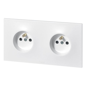 Priza dubla Legrand Neptune, 16A, 3680W, alba - Img 2