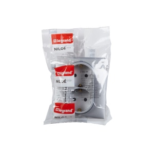 Priza dubla LEGRAND Niloe Step 398209 16A montaj incastrat culoare aluminiu - Img 3