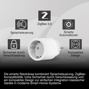 Priza Inteligenta OSRAM SMART ZigBee, Control Energie, 2300W, Alb - Img 4