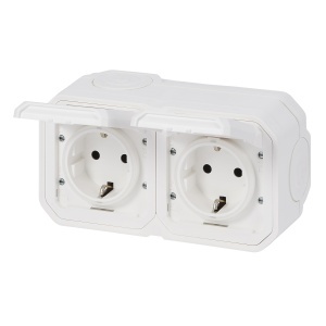 Priza pentru spatii umede Legrand Plexo New, 2-fach, IP44, alba - Img 2