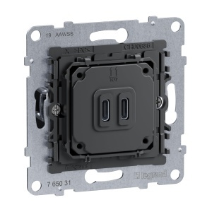 Priza USB Legrand SEANO CC, 30W, 2 porturi, sistem de montare simplu - Img 2