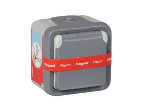 Priza waterproof Legrand 191504 Plexo, gri, IP55, 16 A - Img 2