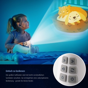 Proiector de imagini Reer DreamBeam, 24 imagini, alb, cu melodii pentru copii - Img 7