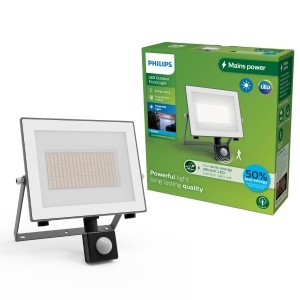 Proiector LED Philips Lois, 24W, 5000K, cu senzor de miscare, antracit